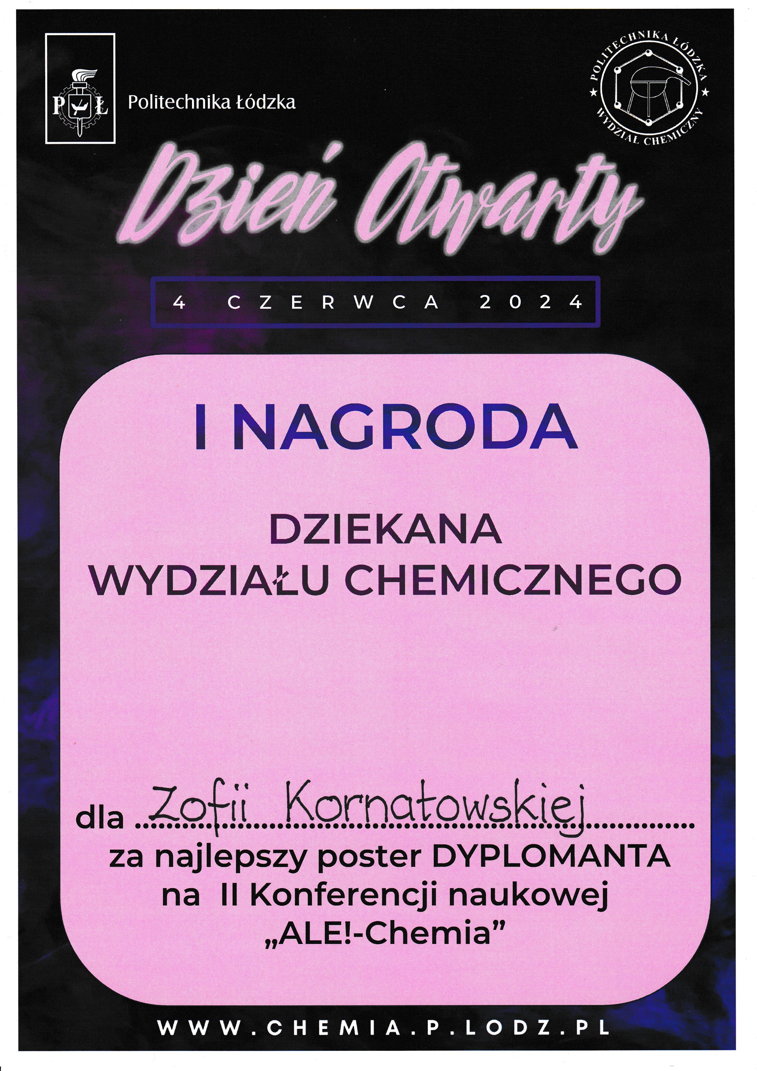 Zofia-Kornatowska-nagroda-ALE-Chemia